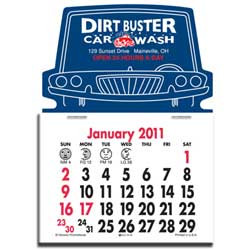 Press-N-Stick Calendar - Car Outline Promotional Custom Imprinted With Logo
