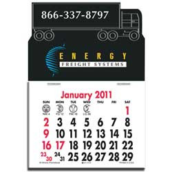Press-N-Stick Calendar - Tractor Trailer2 Promotional Custom Imprinted With Logo