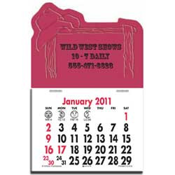 Press-N-Stick Calendar - Western Design Promotional Custom Imprinted With Logo