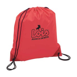 The Oriole Nylon Drawstring Backpack Promotional Custom Imprinted