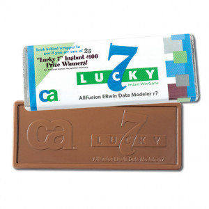 Custom Molded Chocolate Wrapper Bar 1.75 oz