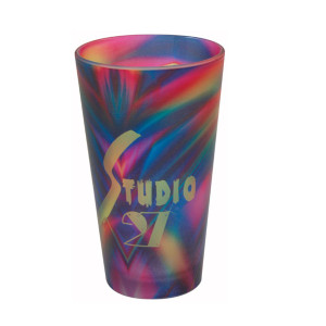 Full Color Frosted European Pilsner Glass - 16 oz