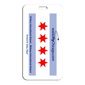 Plastic Luggage Tag with Screenprinted Pouch