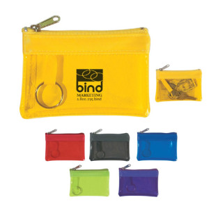 Translucent Zippered Coin Pouch