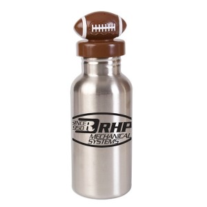 Stainless Bottle with Football Lid - 17 oz Stainless Bottle with Football Lid - 17 oz