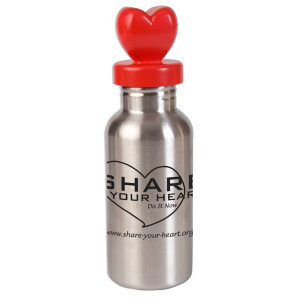 Stainless Steel Bottle with Heart Lid - 17 oz Stainless Steel Bottle with Heart Lid - 17 oz