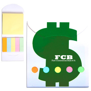 Pocket Sticky Note Memo Book - $/Financial