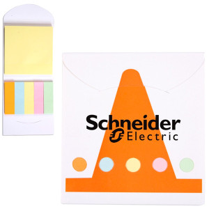 Custom Pocket Sticky Note Memo Book - Construction Cone