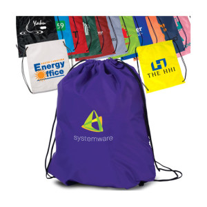 Premium Nylon Drawstring Backpack In Brilliant Colors