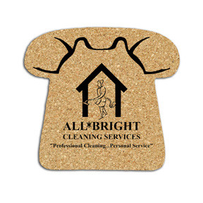 Telephone - All Natural Cork Coaster Promotional Custom Imprinted With Logo
