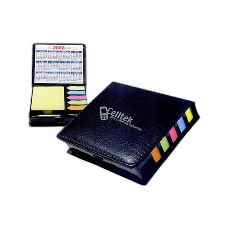 Promo Square Leatherette Case Sticky Notes 4AllPromos