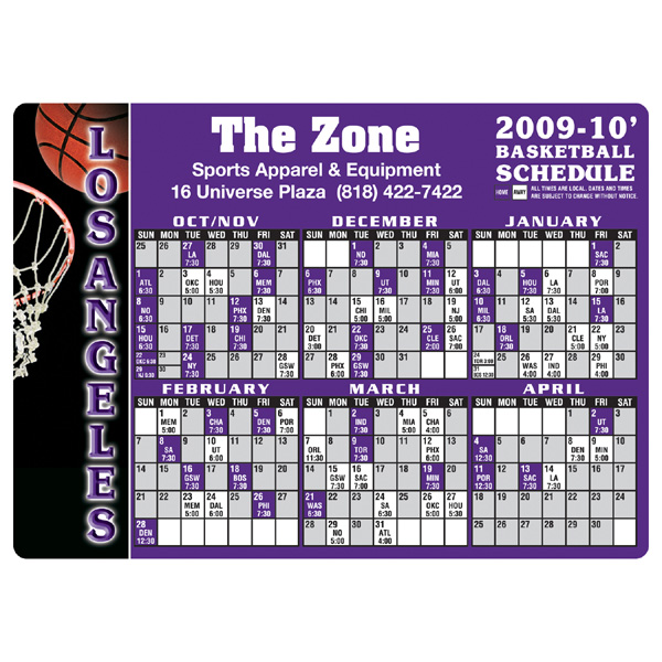 Basketball Schedule 4AllPromos