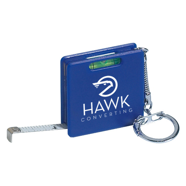 Promotional Square Level 3 ft Tape Measure Key Chain 4AllPromos