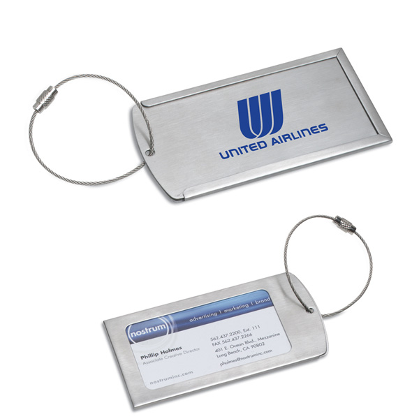 Prestige Metal Luggage Tag Quality Imprinted 4AllPromos