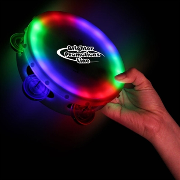 Light Up Tambourine with Custom Logo Imprinted 4AllPromos