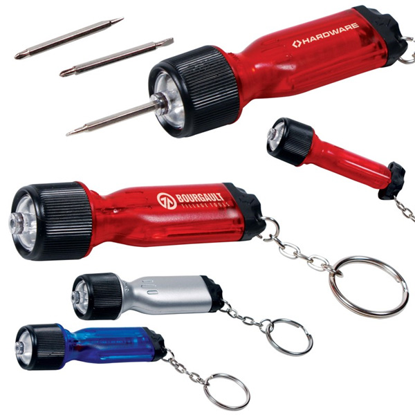 Mini Flashlight Screwdriver & Keychain Products with Logo 4AllPromos