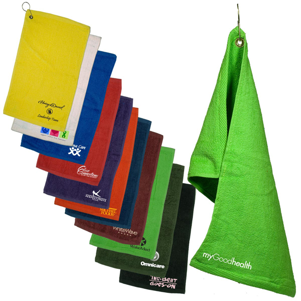 Imprinted Dark Colored Fingertip Towel 4AllPromos