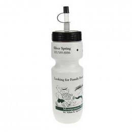 22 oz Bike Bottles - straw/tip lid Promotional Custom Imprinted With Logo