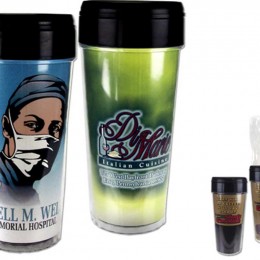 16 oz Elite Tumbler - black lid Promotional Custom Imprinted With Logo