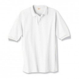 Hanes Stedman 50/50 Sport Shirt - White Promotional Custom Imprinted With Logo