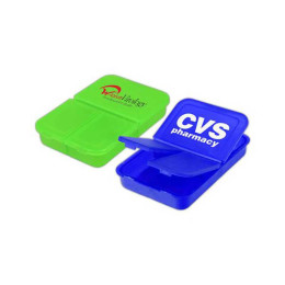 Slotted Pill Box Promotional Custom Imprinted With Logo