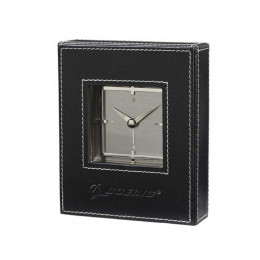 Metropolitan Leather Desk Clock Promotional Custom Imprinted With Logo