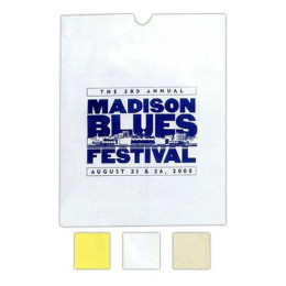 9 1/2 x 12 Poly Draw-Tape Bag with Gusset Promotional Custom Imprinted With Logo