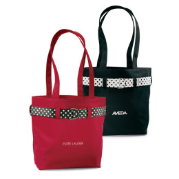 Polka Dot Tote Promotional Custom Imprinted With Logo