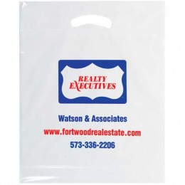Biodegradable Fold Over Die Cut Bag - Promotional Custom Imprinted With Logo