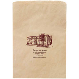 6 1/4 x 9 1/4 Merchandise Bag Promotional Custom Imprinted With Logo