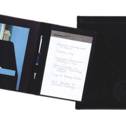 Pacesetter Junior Leather Folder - Debossed Promotional Custom Imprinted