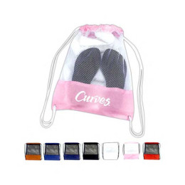 Mesh Drawstring Backpack Promotional Custom Imprinted With Logo