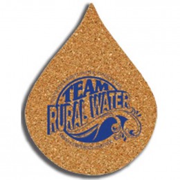 Flame/Water Drop - All Natural Cork Coaster Promotional Custom Imprinted With Logo Flame/Water Drop - All Natural Cork Coaster Promotional Custom Imprinted With Logo