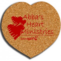 Heart - All Natural Cork Coaster Promotional Custom Imprinted With Logo Heart - All Natural Cork Coaster Promotional Custom Imprinted With Logo