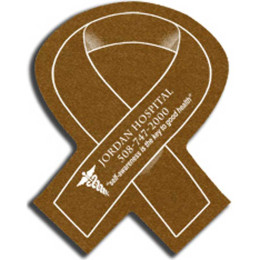 Ribbon - Faux Suede Coaster Promotional Custom Imprinted With Logo