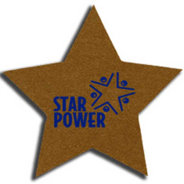 Star - Faux Suede Coaster Promotional Custom Imprinted With Logo
