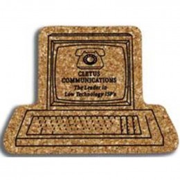 Computer - King Size Cork Coaster Promotional Custom Imprinted With Logo Computer - King Size Cork Coaster Promotional Custom Imprinted With Logo