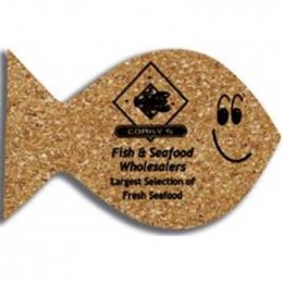 Fish - King Size Cork Coaster Promotional Custom Imprinted With Logo Fish - King Size Cork Coaster Promotional Custom Imprinted With Logo