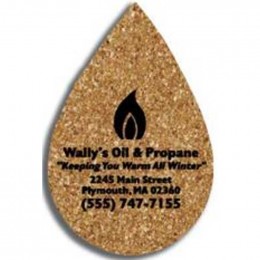 Rain Drop - King Size Cork Coaster Promotional Custom Imprinted With Logo Rain Drop - King Size Cork Coaster Promotional Custom Imprinted With Logo
