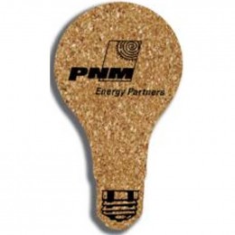 Light Bulb - King Size Cork Coaster Promotional Custom Imprinted With Logo Light Bulb - King Size Cork Coaster Promotional Custom Imprinted With Logo