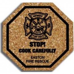 Stop Sign - King Size Cork Coaster Promotional Custom Imprinted With Logo Stop Sign - King Size Cork Coaster Promotional Custom Imprinted With Logo