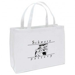 Custom Printed Non-Woven Tote Bag - 16W x12H x 6D Custom Imprinted With Logo