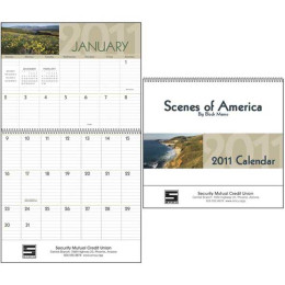 Premium Appointment Calendar - Scenes of America with Big Block Memo Promotional Custom Imprinted With Logo