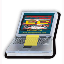 Plastic Molded Flag Dispenser - Laptop Promotional Custom Imprinted With Logo