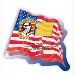 Plastic Molded Flag Dispenser - Flag Promotional Custom Imprinted With Logo