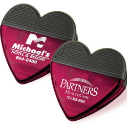 Heart Magnetic Clip Promotional Custom Imprinted With Logo