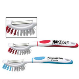 Brush-Up Vegetable Brush & Peeler Promotional Custom Imprinted With Logo