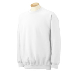 Gildan Cotton/Poly Crew Neck Sweatshirt - White Promotional Custom Imprinted With Logo Gildan Cotton/Poly Crew Neck Sweatshirt - White Promotional Custom Imprinted With Logo