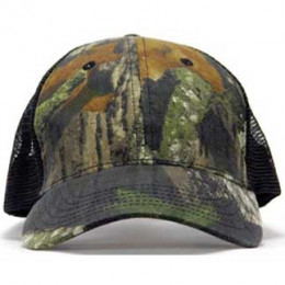 New Mossy Oak Breakup/Black Solid Color Mesh Back Structured Cap Promotional Custom Imprinted With Logo New Mossy Oak Breakup/Black Solid Color Mesh Back Structured Cap Promotional Custom Imprinted With Logo