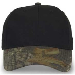 Black/New Mossy Oak Breakup Camo Visor Structured Cap Promotional Custom Imprinted With Logo Black/New Mossy Oak Breakup Camo Visor Structured Cap Promotional Custom Imprinted With Logo